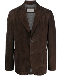 Мужской темно-коричневый замшевый пиджак от Corneliani