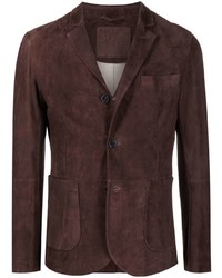 Мужской темно-коричневый замшевый пиджак от Desa 1972