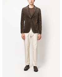 Мужской темно-коричневый замшевый пиджак от Tonello