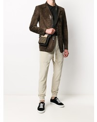 Мужской темно-коричневый замшевый пиджак от Tom Ford