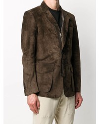 Мужской темно-коричневый замшевый пиджак от Tom Ford