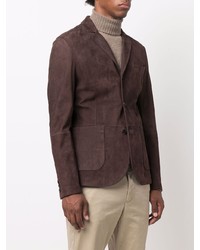 Мужской темно-коричневый замшевый пиджак от Desa 1972