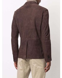 Мужской темно-коричневый замшевый пиджак от Desa 1972