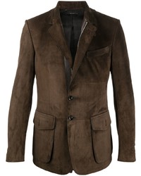 Мужской темно-коричневый замшевый пиджак от Tom Ford