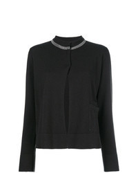 Темно-коричневый кардиган с украшением