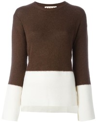 Женский темно-коричневый кашемировый свитер от Marni