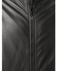 Мужской темно-коричневый кожаный бомбер от Etro