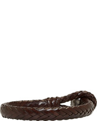 Мужской темно-коричневый кожаный браслет от Alexander McQueen