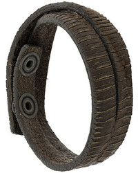 Мужской темно-коричневый кожаный браслет от Diesel