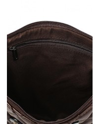 Темно-коричневый кожаный клатч от Chantal