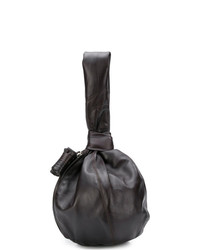 Темно-коричневый кожаный клатч от Lemaire
