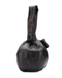 Темно-коричневый кожаный клатч от Lemaire
