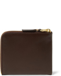 Мужской темно-коричневый кожаный мужской клатч от Comme des Garcons