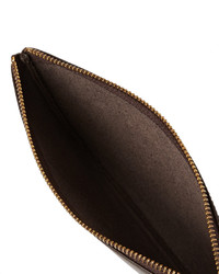 Мужской темно-коричневый кожаный мужской клатч от Comme des Garcons