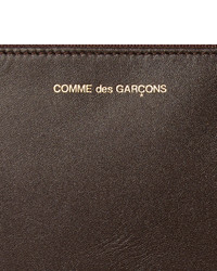Мужской темно-коричневый кожаный мужской клатч от Comme des Garcons