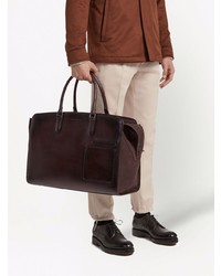 Темно-коричневый кожаный портфель от Ermenegildo Zegna