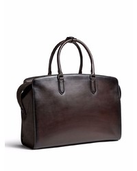 Темно-коричневый кожаный портфель от Ermenegildo Zegna