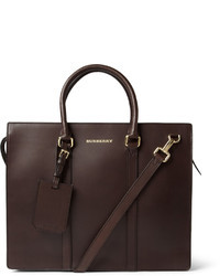 Темно-коричневый кожаный портфель от Burberry