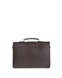 Темно-коричневый кожаный портфель от Carlo Gattini