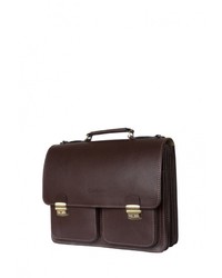 Темно-коричневый кожаный портфель от Carlo Gattini