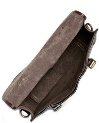 Темно-коричневый кожаный портфель от Mulberry