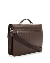 Темно-коричневый кожаный портфель от Fabretti