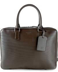 Темно-коричневый кожаный портфель от Giorgio Armani