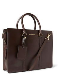 Темно-коричневый кожаный портфель от Burberry