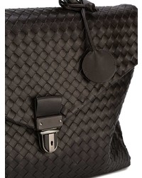 Темно-коричневый кожаный портфель от Bottega Veneta