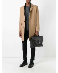 Темно-коричневый кожаный портфель от Bottega Veneta