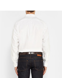 Мужской темно-коричневый кожаный ремень от Hugo Boss