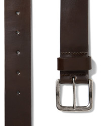 Мужской темно-коричневый кожаный ремень от Dries Van Noten