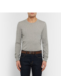 Мужской темно-коричневый кожаный ремень от Tom Ford