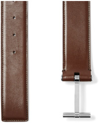 Мужской темно-коричневый кожаный ремень от Tom Ford