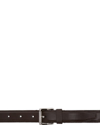 Мужской темно-коричневый кожаный ремень от AMI Alexandre Mattiussi