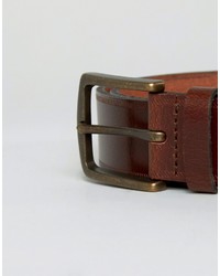 Мужской темно-коричневый кожаный ремень от Asos
