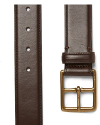 Мужской темно-коричневый кожаный ремень от Polo Ralph Lauren