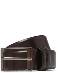 Мужской темно-коричневый кожаный ремень от Hugo Boss