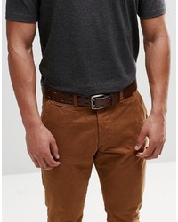 Мужской темно-коричневый кожаный ремень от Reclaimed Vintage