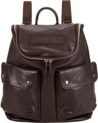 Темно-коричневый кожаный рюкзак