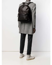 Мужской темно-коричневый кожаный рюкзак от Officine Creative