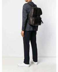 Мужской темно-коричневый кожаный рюкзак от Zanellato