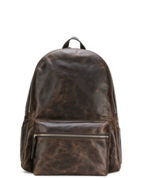 Мужской темно-коричневый кожаный рюкзак от Orciani