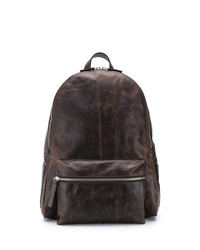 Мужской темно-коричневый кожаный рюкзак от Orciani