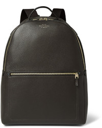 Мужской темно-коричневый кожаный рюкзак от Smythson