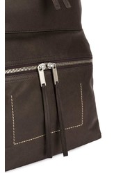Мужской темно-коричневый кожаный рюкзак от Rick Owens