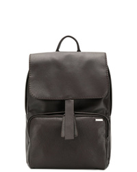 Мужской темно-коричневый кожаный рюкзак от Zanellato