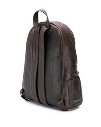 Мужской темно-коричневый кожаный рюкзак от Orciani
