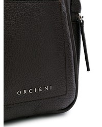 Мужской темно-коричневый кожаный рюкзак от Orciani