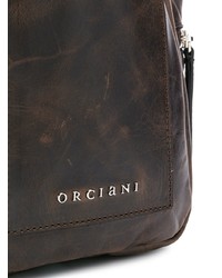 Мужской темно-коричневый кожаный рюкзак от Orciani